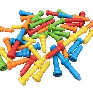 Replacement Pegs x54 Playmonster Stacking Building Set HTF Therapy Play Learning